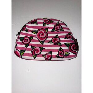 Vintage Floral Cosmetic Zipper Closure Bag Betsey Johnson Size 9x6